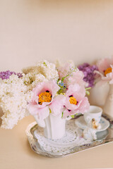 Elegant Floral Tea Party with Vintage Charm