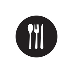 Spoon, fork, palate and knife set icons vector illustration on background
