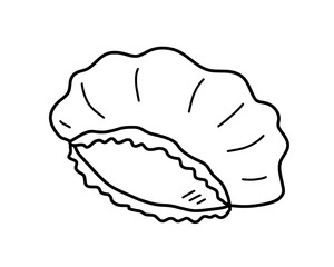 Shower hat hand drawn illustration in doodle style. Vector line art isolated sketch.