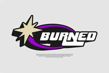 y2k vector design for logo, apparel, suitable for printing