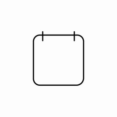 blank calendar icon sign vector