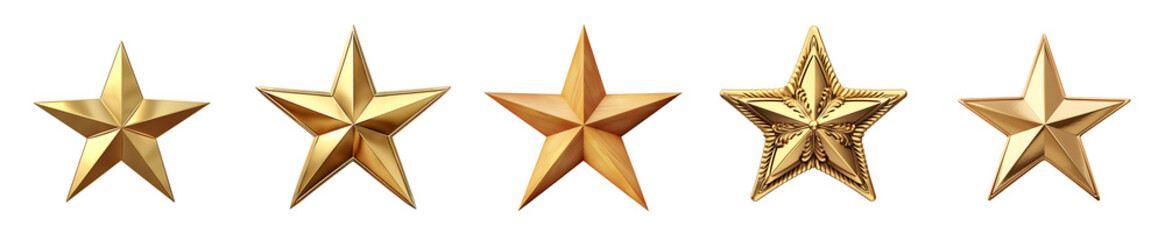 Fototapeta premium set of Isolated Golden Star