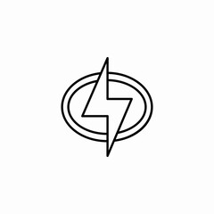 energy bolt power icon sign vector