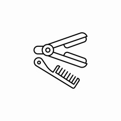 hair straightener icon sign vector