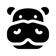 hippo glyph icon