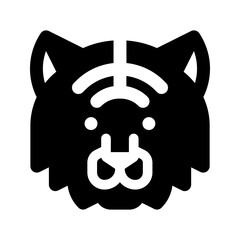 tiger glyph icon