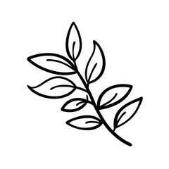 hand drawn sketch botanical branch Outline Icon
