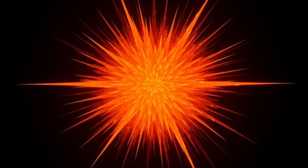 Fototapeta premium Abstract fiery burst on a black background 