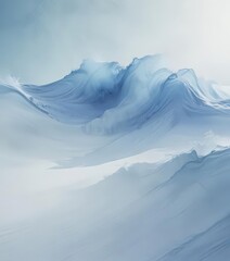 Subtle blue watercolor wash, ethereal wave pattern ,  dreamy,  abstract,  sky