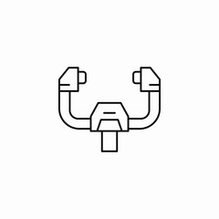 airplane control icon sign vector