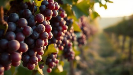 Close-Up of Ripe Grapes with Water Droplets