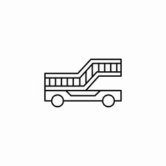 fire truck icon sign vector