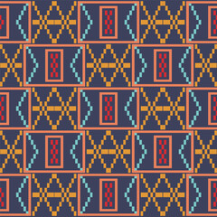 Southwestern Digital Tribal Pattern Native American Textile