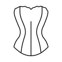 Corset icon vector. pair of stays illustration sign. foundation garment symbol or logo.