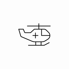 medical helicopter air icon sign vector