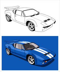 1974 Blue Muscle Car legend