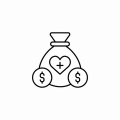 money bag wealth icon sign vector