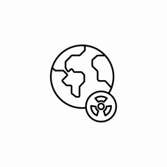 nuclear planet icon sign vector