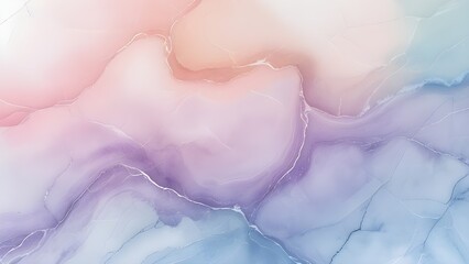 Fototapeta premium Pastel Gradient Marble Texture | Soft Blush, Lavender & Sky Blue Overlay