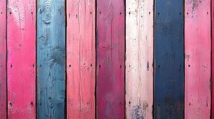 Colorful shabby chic wooden texture in bold pink tones, horizontal layout