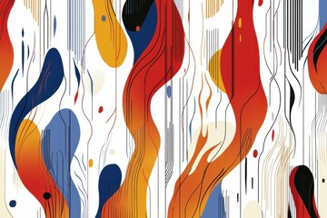 Minimalistic abstract fire design for artistic prints and decorations