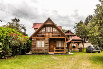 Wooden house in Oxapampa, Peru