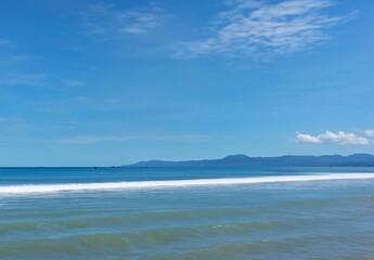 Tropical Beach Seascape with Blue Sky 