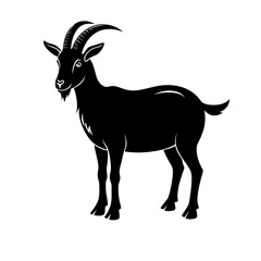 Silhouette Illustration Of Goat