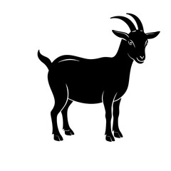Silhouette Illustration Of Goat