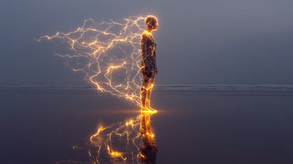 generative illustration. awareness of astral energies of the subtle plane.	