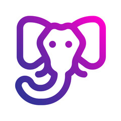 elephant gradient icon