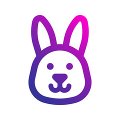 rabbit gradient icon