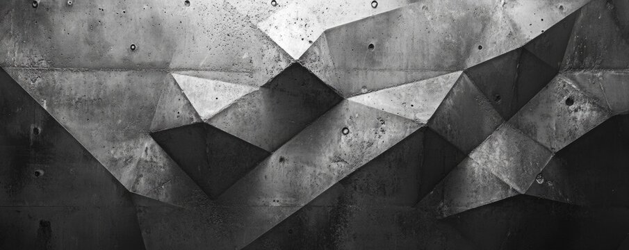 Geometric patterns on textured concrete