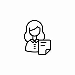 business woman icon sign vector