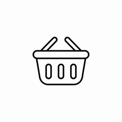 empty basket icon sign vector