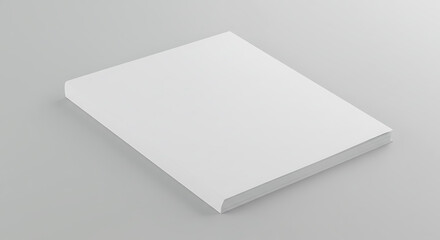 Blank White Book Mockup Isolated on White Background Paperback Template