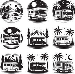 Modern Camping Silhouette SVG Bundle 2025 | Tent, Fire, Forest & Outdoor Adventure Clipart&rdquo;

&ldquo;Camping Under the Stars 2025 | Trendy Tent & Nature Scene SVGs for Shirts, Stickers & Crafts&rdquo;

&ldquo;New Style 