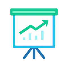 Presentation Board with Arrow Growth