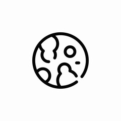 Fototapeta premium itchy globe icon sign vector