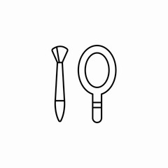 makeup brush icon sign vector