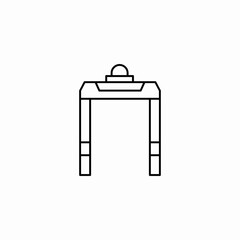 metal detector icon sign vector