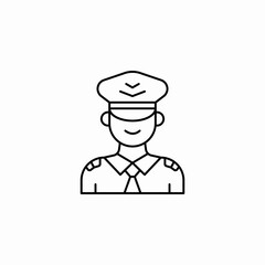pilot uniform icon sign vector