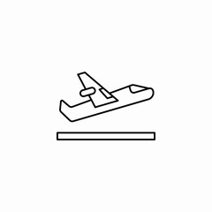 plane arrival icon sign vector