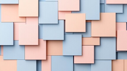 Abstract Layered Pastel Squares Background