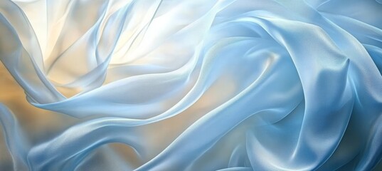 Obraz premium Abstract Background Of Flowing Blue Fabric, Light And Shadow Creating A Sense Of Movement And Depth.