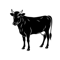 Fototapeta premium Silhouette Illustration Of Cow