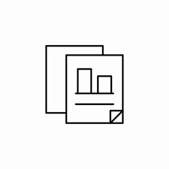 report charts icon sign vector