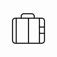 Travel luggage suitcase bag icon vector sign