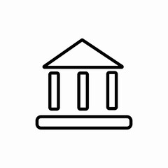 Bank finance building icon vector sign