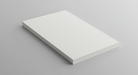 Blank White Book Mockup Isolated on Gray Background Perfect for Design